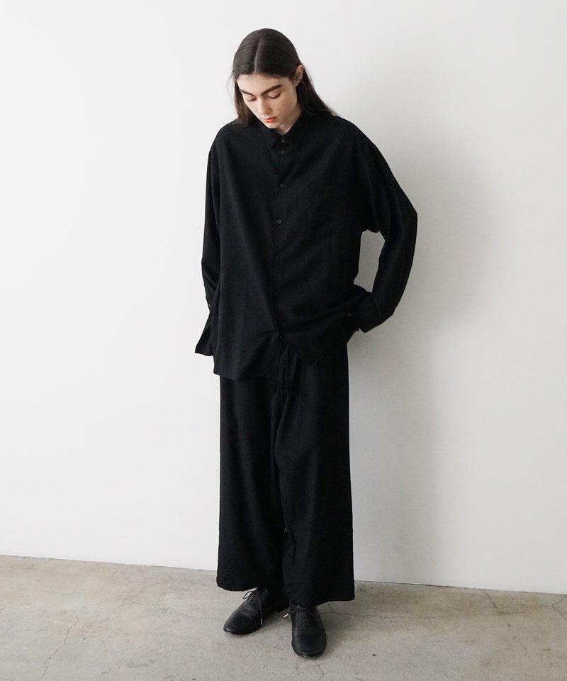 VUm wide silhouette pants WOOL / BLACK