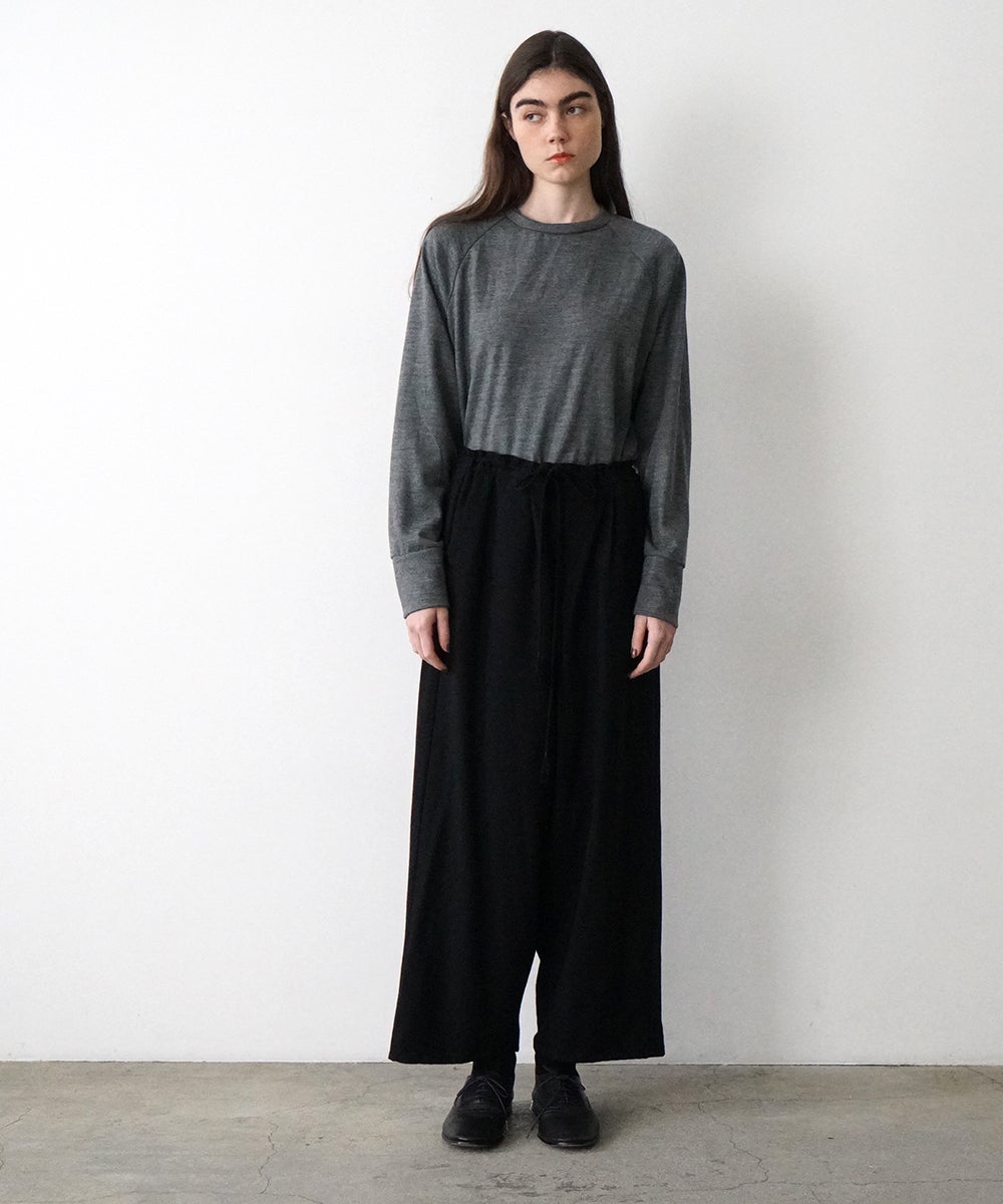 VUm wide silhouette pants WOOL / BLACK