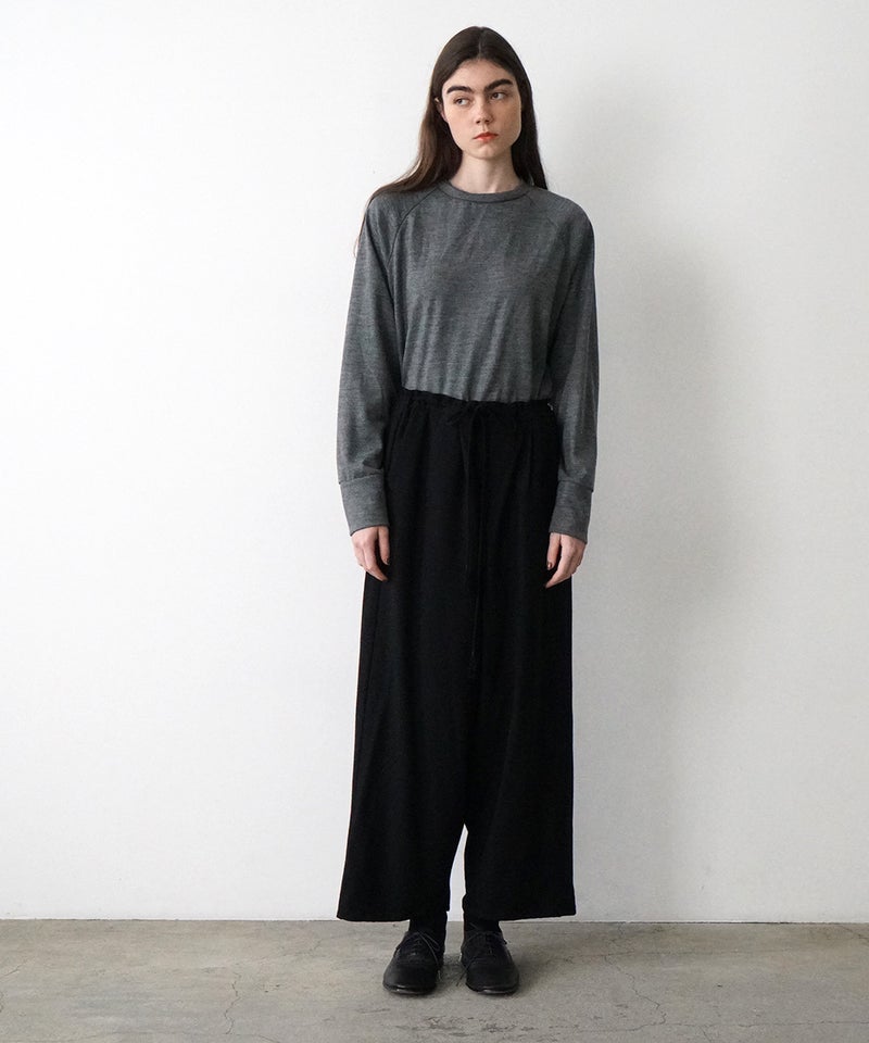 VUm wide silhouette pants WOOL / BLACK