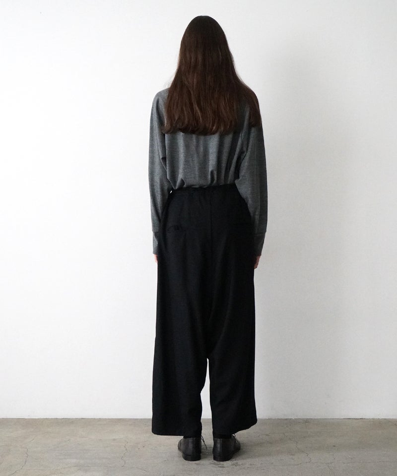 VUm wide silhouette pants WOOL / BLACK