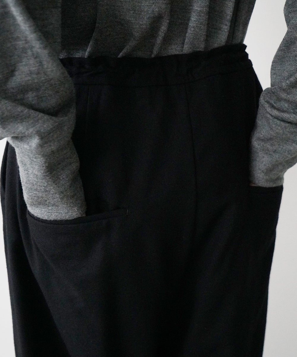 VUm wide silhouette pants WOOL / BLACK