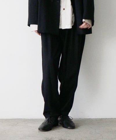VUm tapered pants FLANNEL WOOL / BLACK vu-pnt-001