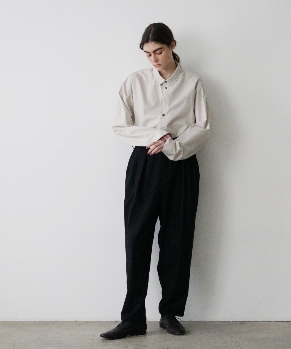 VUm tapered pants FLANNEL WOOL / BLACK vu-pnt-001
