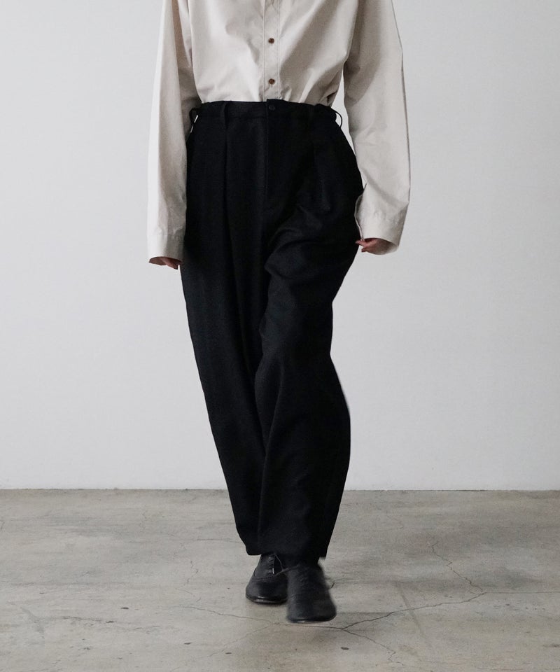 VUm tapered pants FLANNEL WOOL / BLACK vu-pnt-001