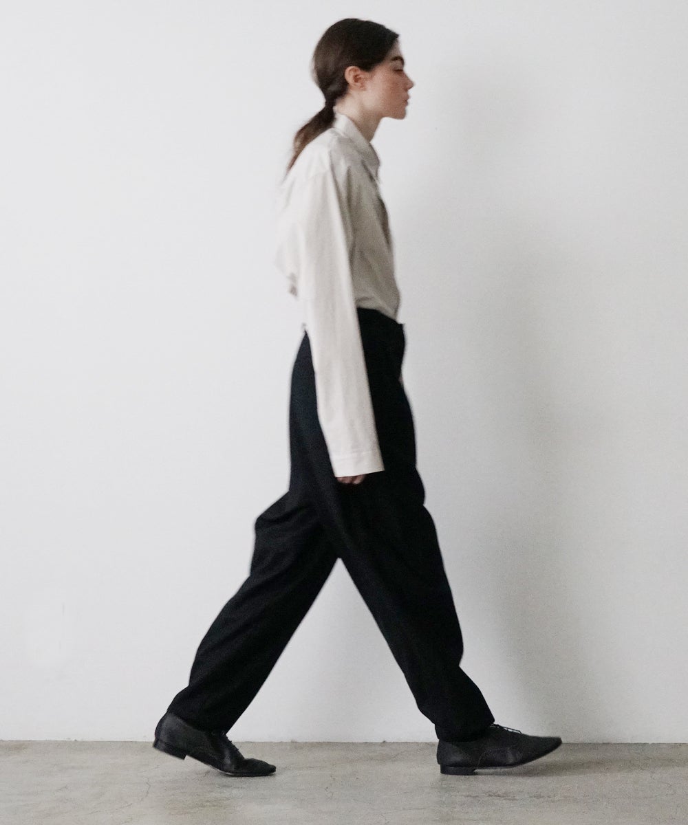 VUm tapered pants FLANNEL WOOL / BLACK vu-pnt-001