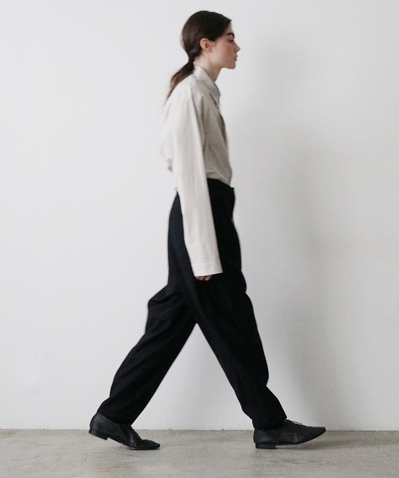 VUm tapered pants FLANNEL WOOL / BLACK vu-pnt-001