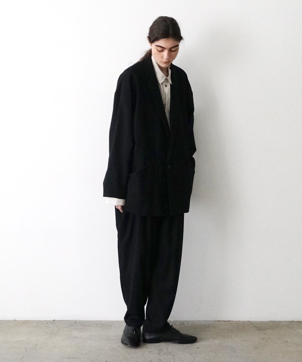 VUm tapered pants FLANNEL WOOL / BLACK vu-pnt-001