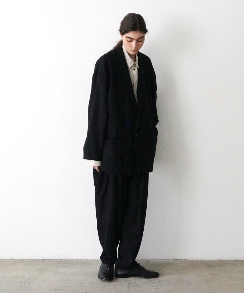 VUm tapered pants FLANNEL WOOL / BLACK vu-pnt-001