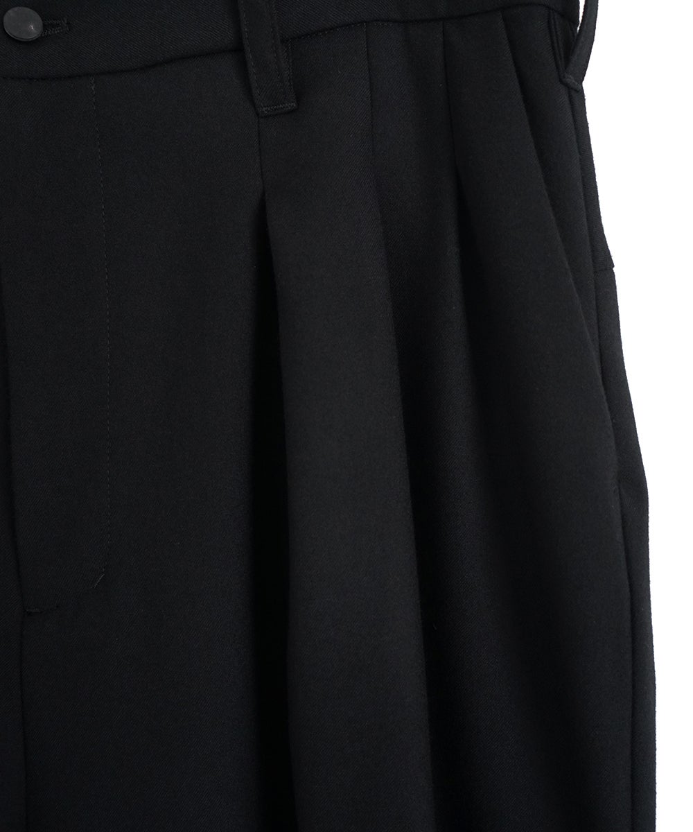 VUm tapered pants FLANNEL WOOL / BLACK vu-pnt-001