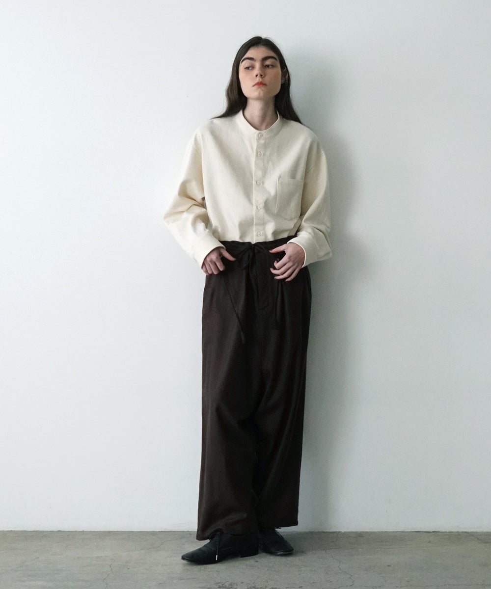 VUm wide silhouette pants WOOL / DARK BROWN