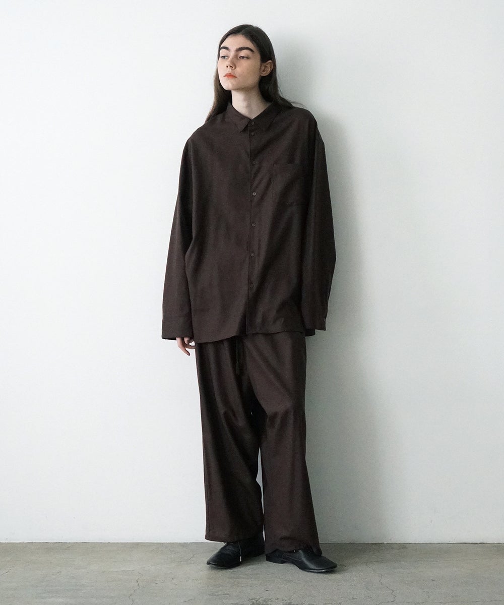 VUm wide silhouette pants WOOL / DARK BROWN