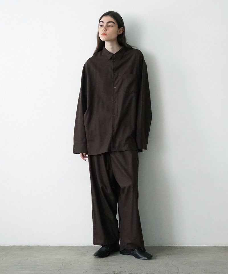 VUm wide silhouette pants WOOL / DARK BROWN