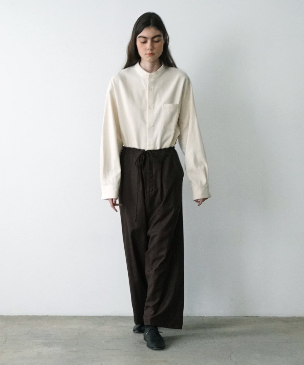 VUm wide silhouette pants WOOL / DARK BROWN