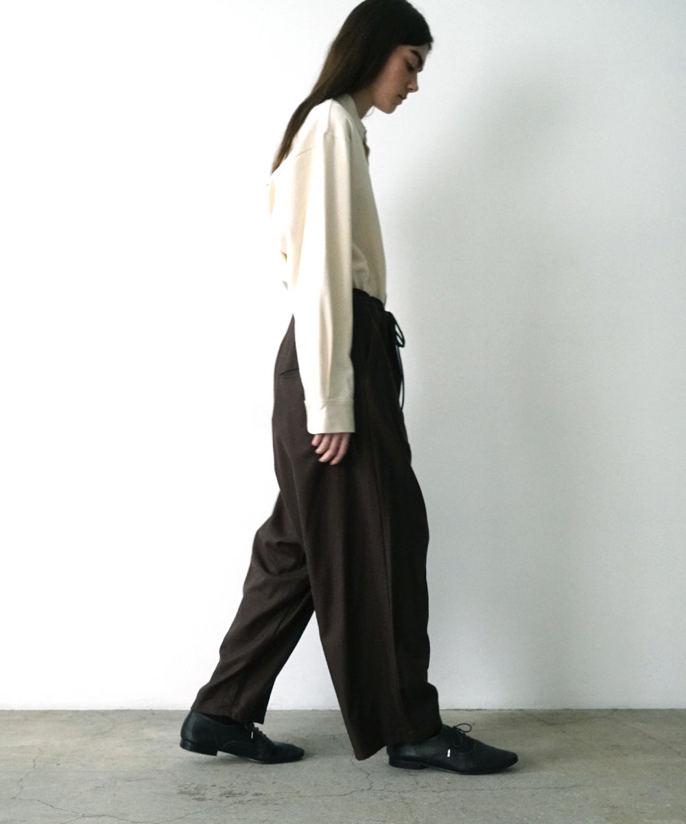 VUm wide silhouette pants WOOL / DARK BROWN