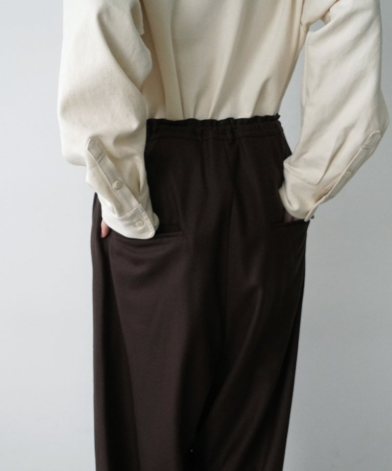 VUm wide silhouette pants WOOL / DARK BROWN