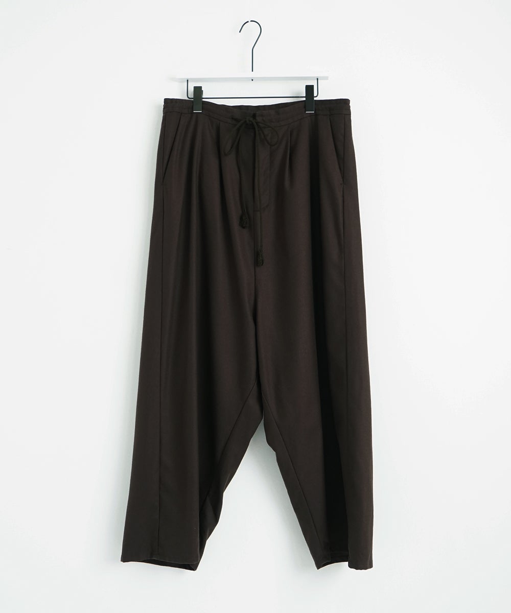 VUm wide silhouette pants WOOL / DARK BROWN