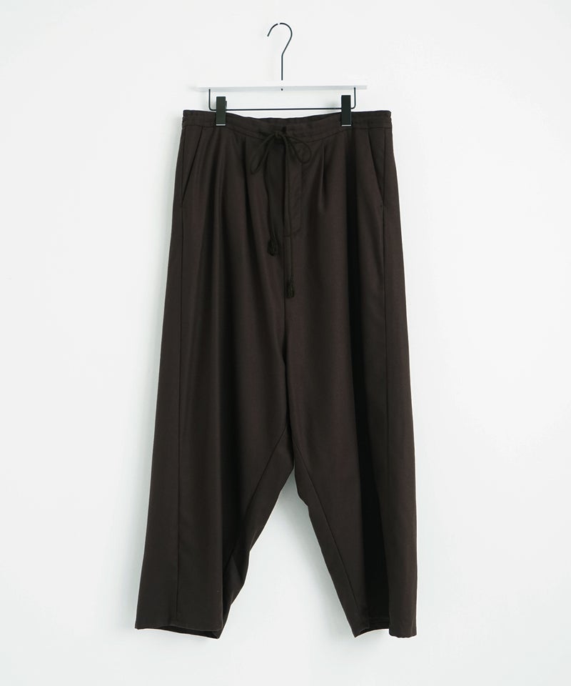 VUm wide silhouette pants WOOL / DARK BROWN