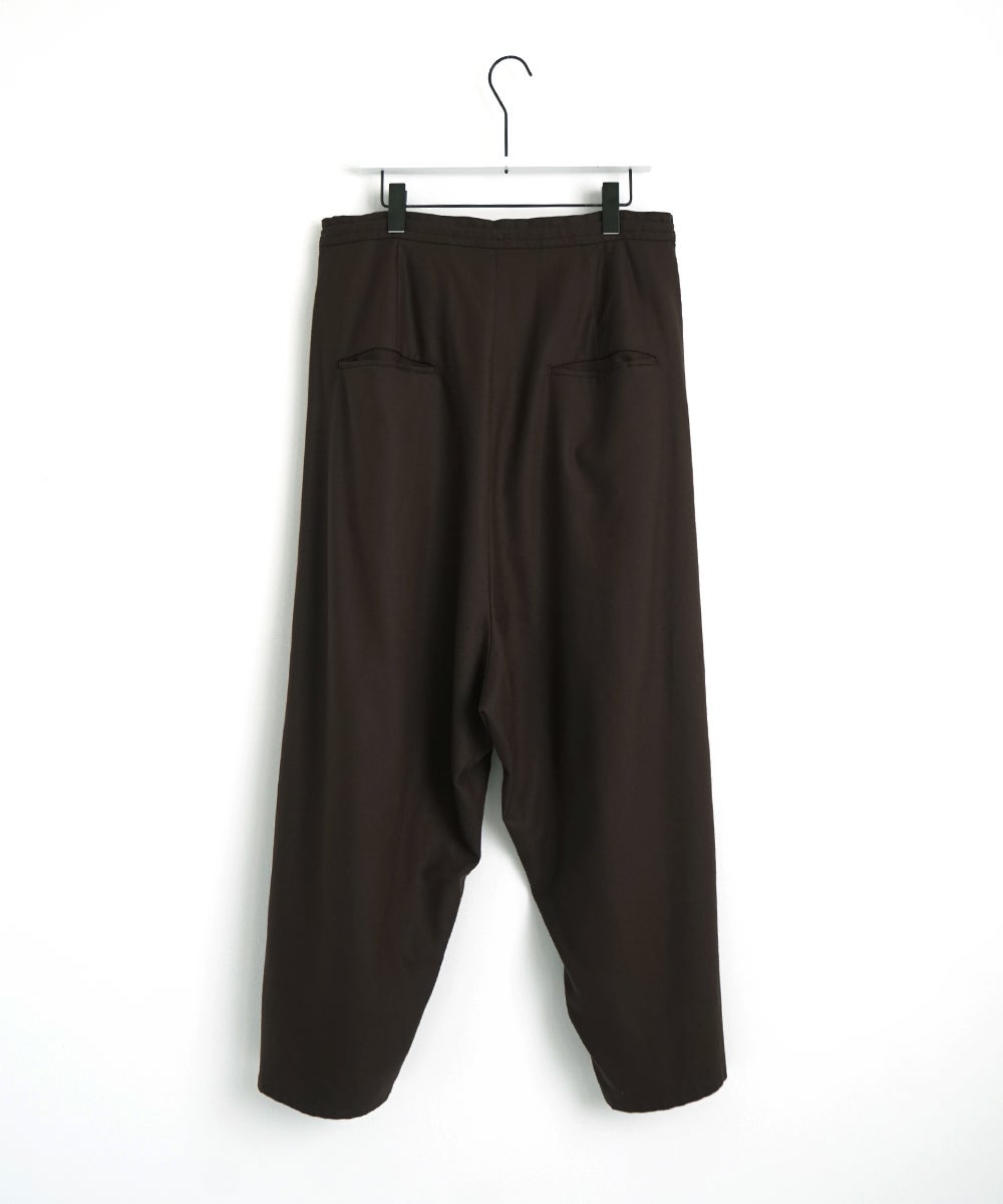 VUm wide silhouette pants WOOL / DARK BROWN