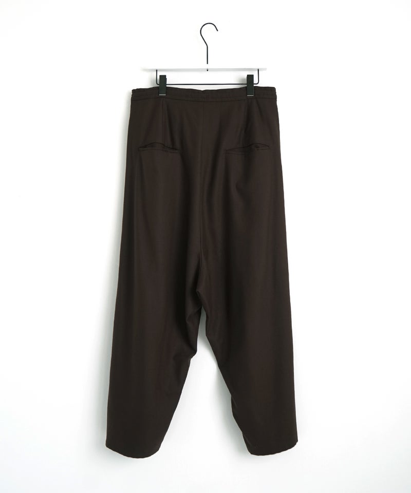 VUm wide silhouette pants WOOL / DARK BROWN