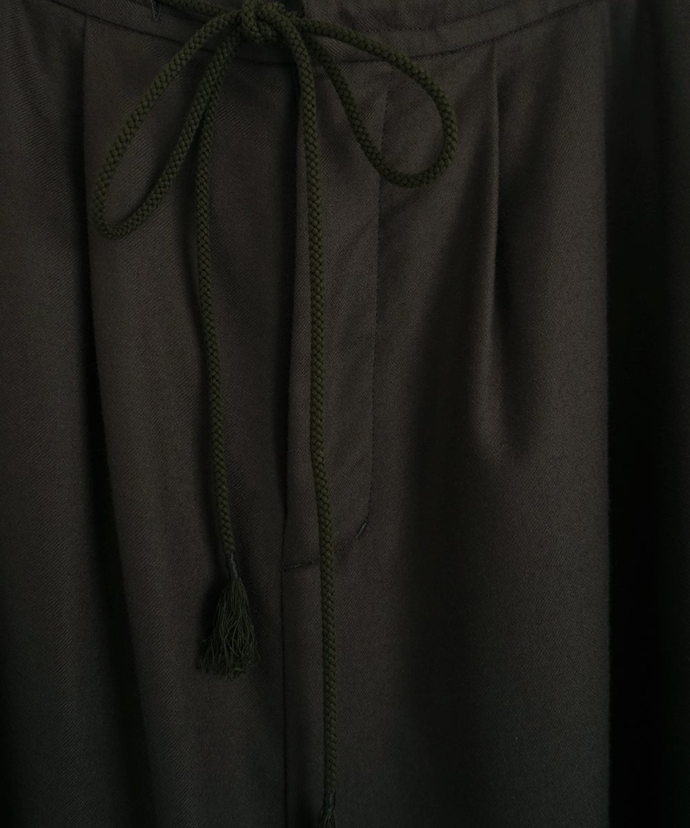 VUm wide silhouette pants WOOL / DARK BROWN