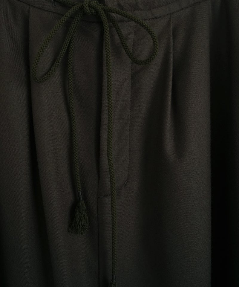 VUm wide silhouette pants WOOL / DARK BROWN