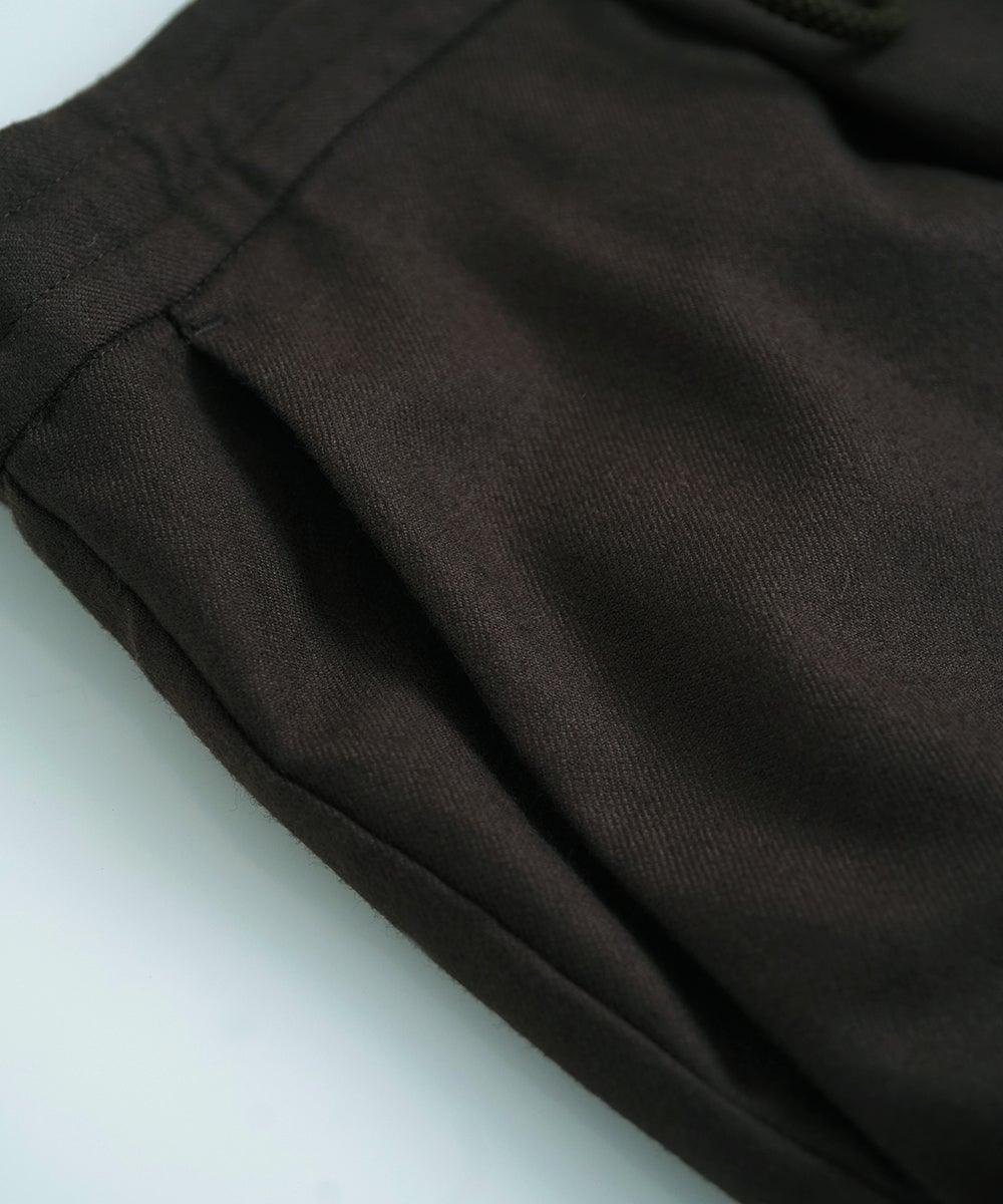 VUm wide silhouette pants WOOL / DARK BROWN