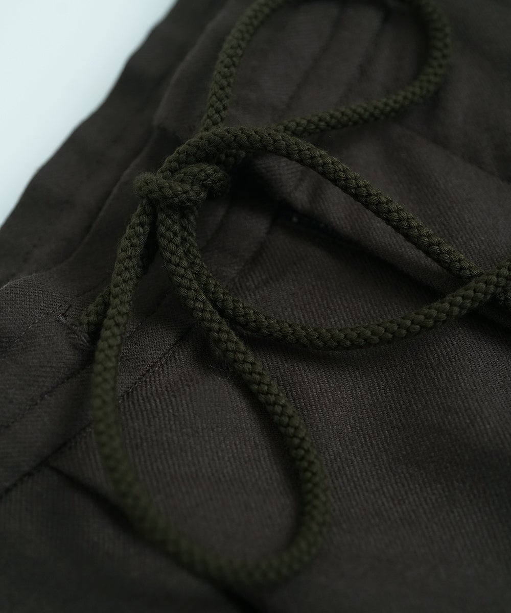 VUm wide silhouette pants WOOL / DARK BROWN