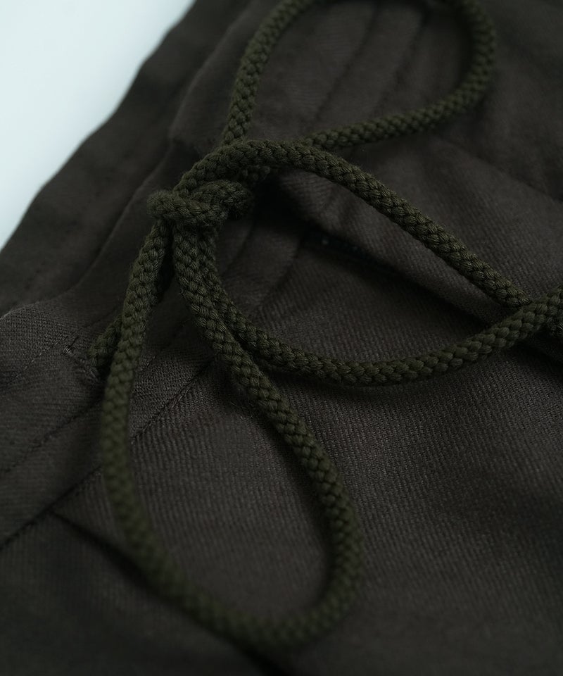 VUm wide silhouette pants WOOL / DARK BROWN