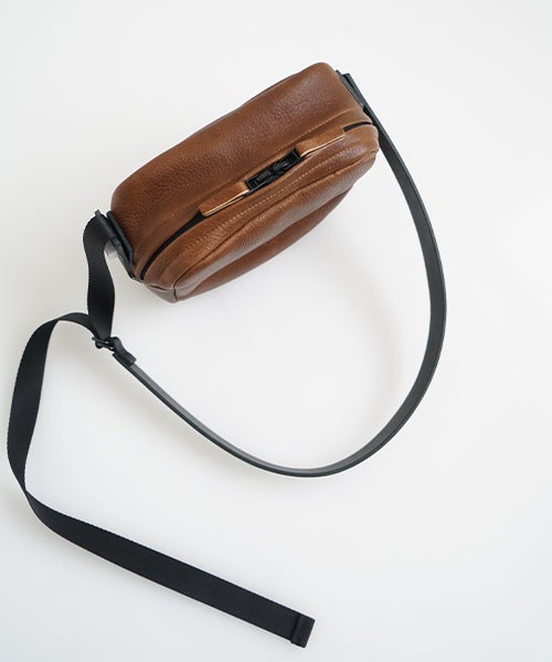  macromauro マクロマウロDEER LEATHER BOX BAG L BROWN