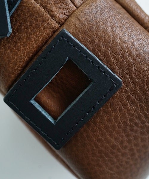  macromauro マクロマウロDEER LEATHER BOX BAG L BROWN