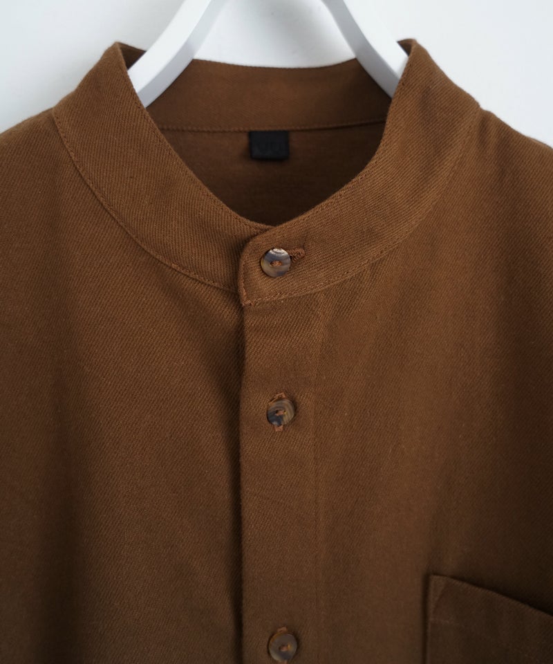  VUm wide stand collar shirts COTTON WOOL / OFF WHITE vu-sht-008