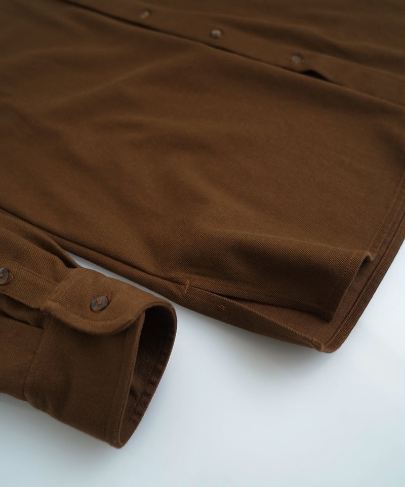  VUm wide stand collar shirts COTTON WOOL / OFF WHITE vu-sht-008