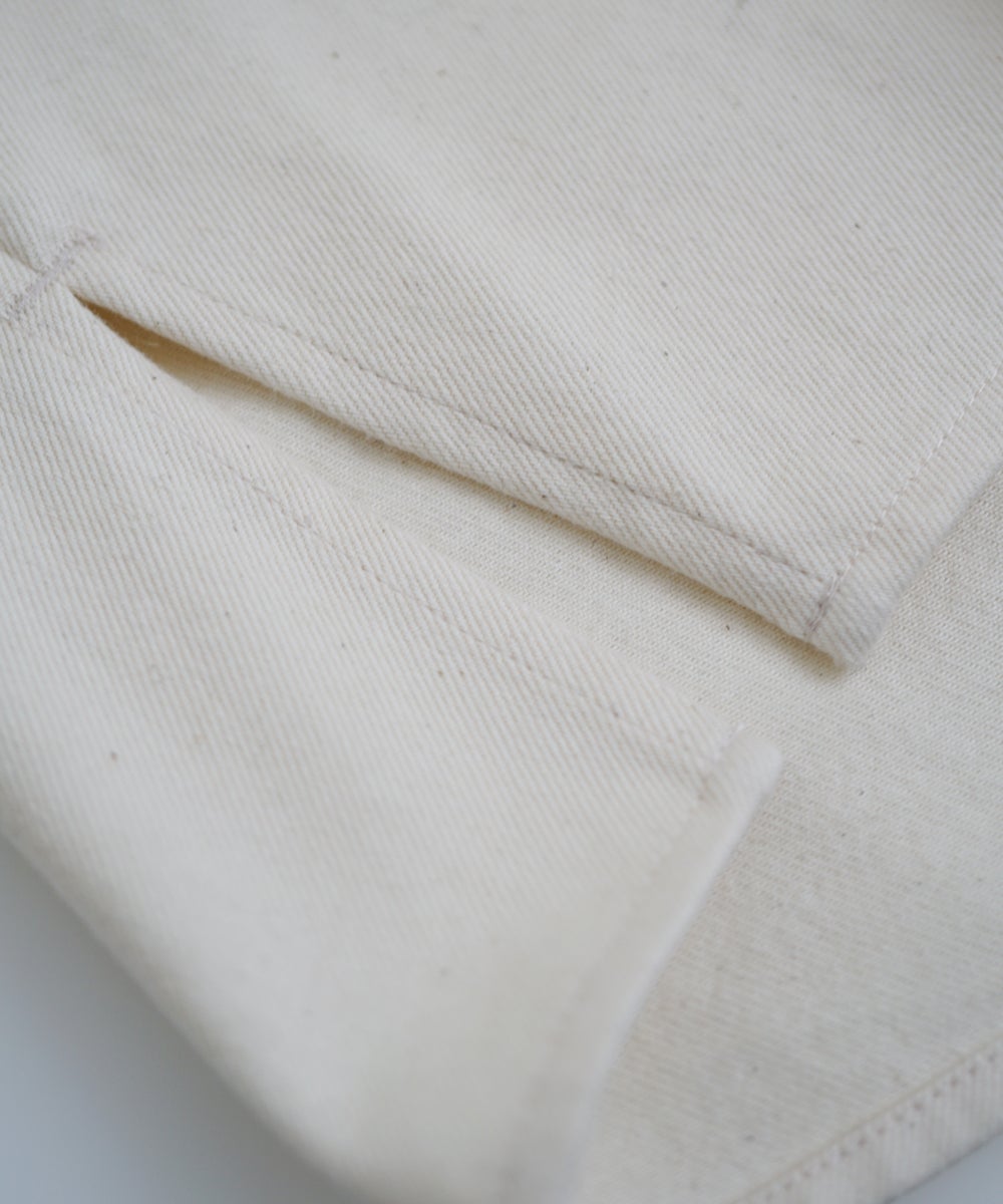 VUm wide stand collar shirts COTTON WOOL / WHITE vu-sht-008