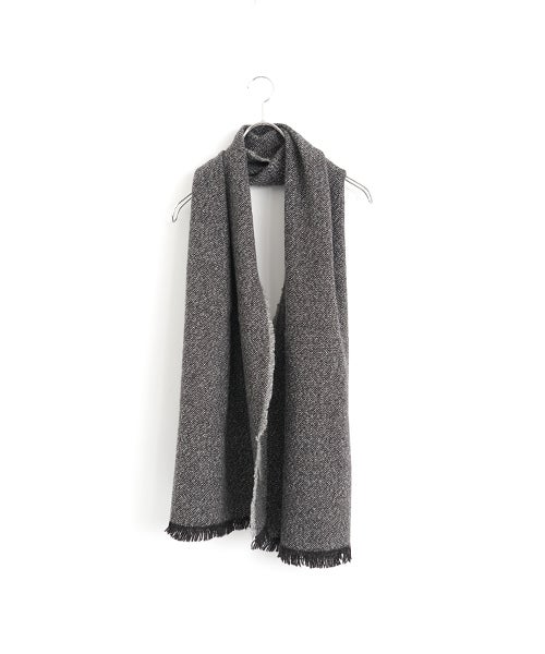YOKO SAKAMOTO ヨーコサカモトWOOL LONG SCARF/CHARCOAL GRAY　YS - 26AW - SCARF - LONG - WO