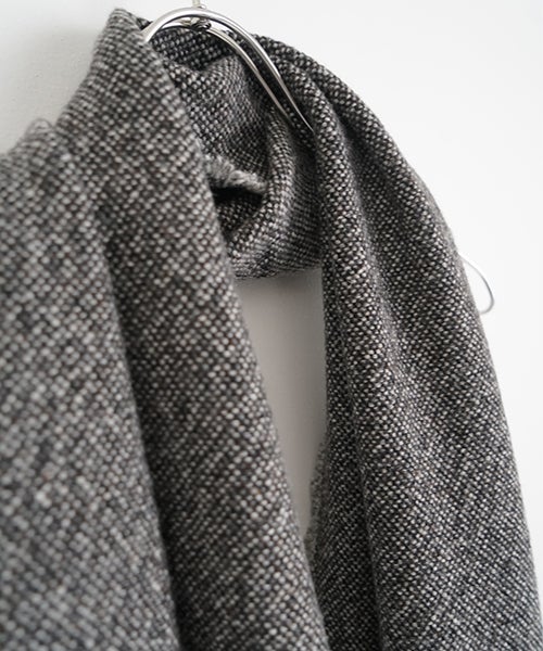 YOKO SAKAMOTO ヨーコサカモトWOOL LONG SCARF/CHARCOAL GRAY　YS - 26AW - SCARF - LONG - WO