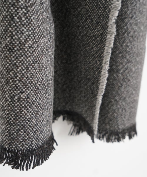 YOKO SAKAMOTO ヨーコサカモトWOOL LONG SCARF/CHARCOAL GRAY　YS - 26AW - SCARF - LONG - WO