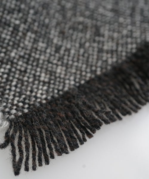 YOKO SAKAMOTO ヨーコサカモトWOOL LONG SCARF/CHARCOAL GRAY　YS - 26AW - SCARF - LONG - WO