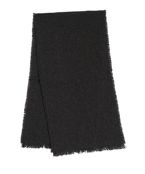 YOKO SAKAMOTO ヨーコサカモトWOOL LONG SCARF/BLACK　YS - 26AW - SCARF - LONG - WO
