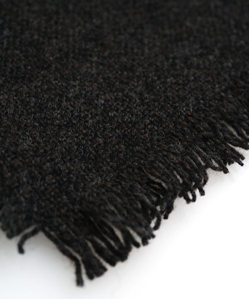 YOKO SAKAMOTO ヨーコサカモトWOOL LONG SCARF/BLACK　YS - 26AW - SCARF - LONG - WO
