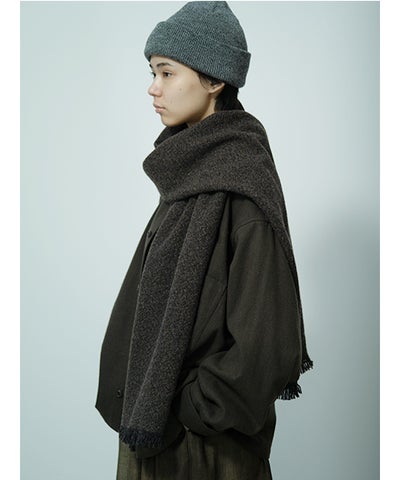 YOKO SAKAMOTO ヨーコサカモトWOOL LONG SCARF/BROWN　YS - 26AW - SCARF - LONG - WO