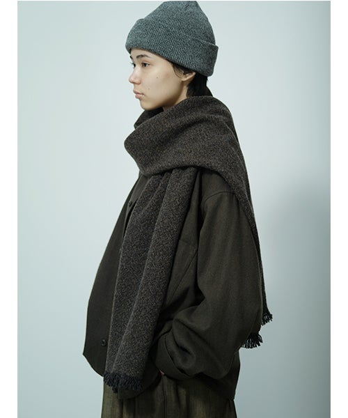 YOKO SAKAMOTO ヨーコサカモトWOOL LONG SCARF/BROWN　YS - 26AW - SCARF - LONG - WO