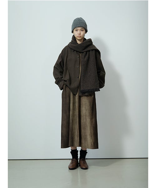 YOKO SAKAMOTO ヨーコサカモトWOOL LONG SCARF/BROWN　YS - 26AW - SCARF - LONG - WO