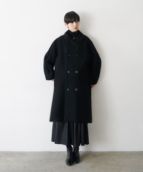 Mochiモチpadded collar coat [black/ma26-co-02]