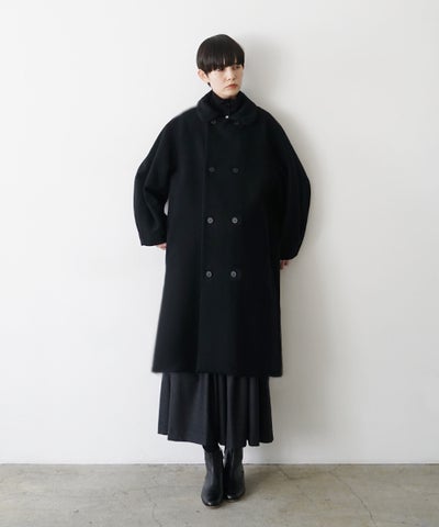 Mochiモチpadded collar coat [black/ma26-co-02]
