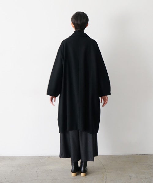 Mochiモチpadded collar coat [black/ma26-co-02]