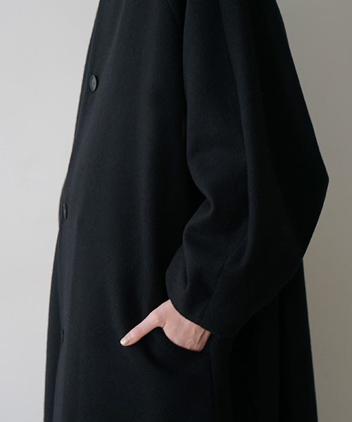 Mochiモチpadded collar coat [black/ma26-co-02]