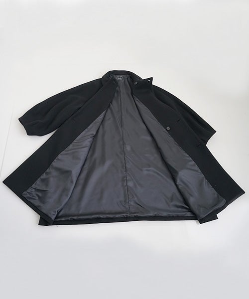 Mochiモチpadded collar coat [black/ma26-co-02]