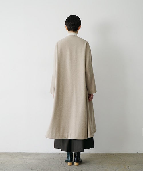 Mochiモチno collar coat [dark mocha/ma22-co-04]