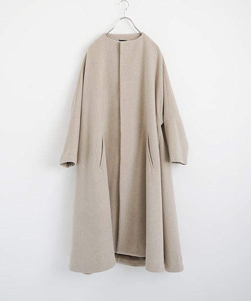Mochiモチno collar coat [dark mocha/ma22-co-04]