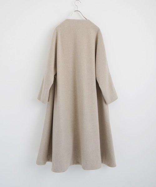 Mochiモチno collar coat [dark mocha/ma22-co-04]